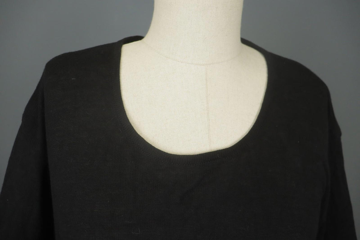 Barbara Speer Black Long Sleeve Round Neck Casual Pullover Shift Dress – Size L