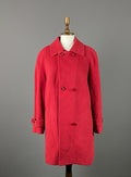 HENSEL & MORTENSEN Red Angora Wool Double Breasted Coat – Size 18