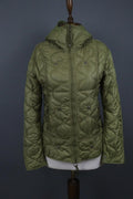 JET SET Green Nylon Long Sleeve Full Zip Snap Button Cuff Quilted Jacket – Size 2
