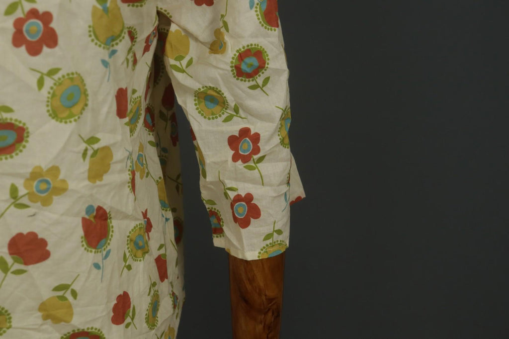GUDRUN SJODEN Multi Floral Long Sleeve Crew Neck Short Shirt Dress – Size M