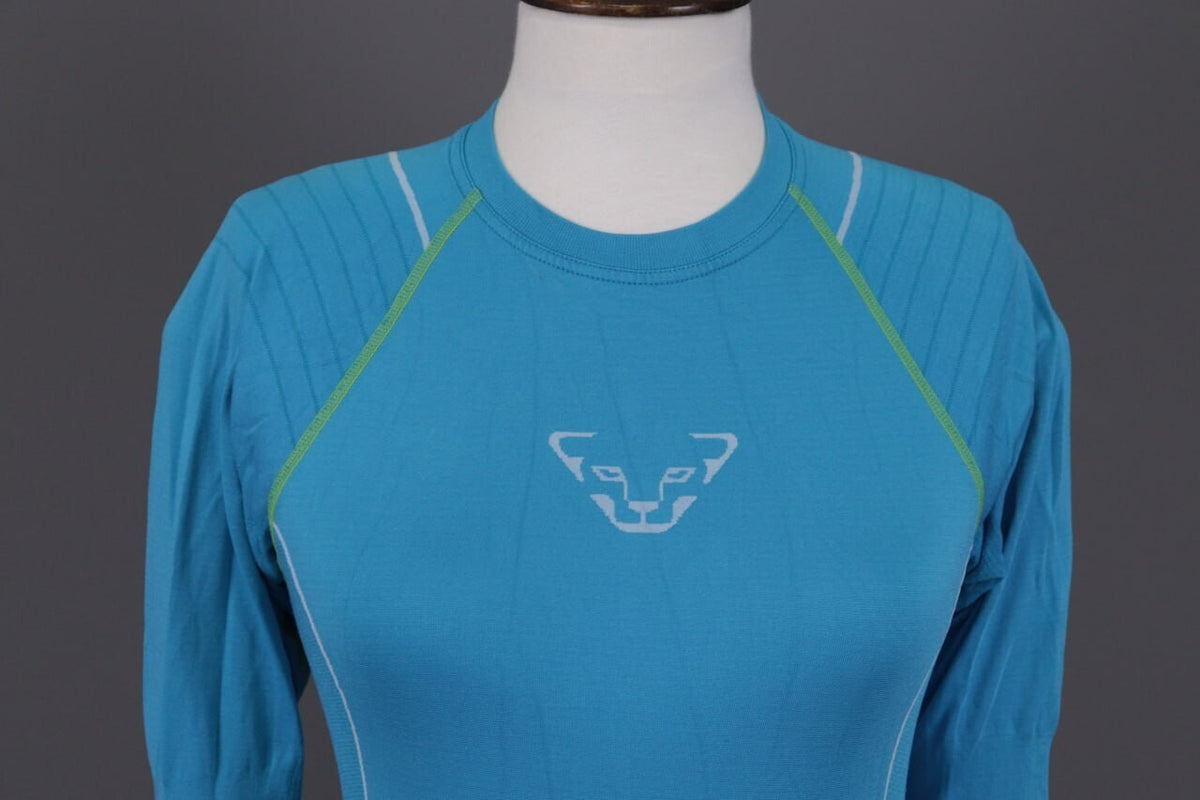 Dynafit Crew Neck Blue Big Logo Activewear Baselayer Shirt – Size S 42 – Used
