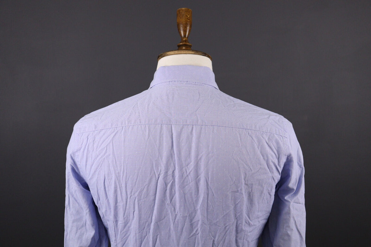 Hackett London Slim Fit Blue Long Sleeve Button Down Shirt – Size S