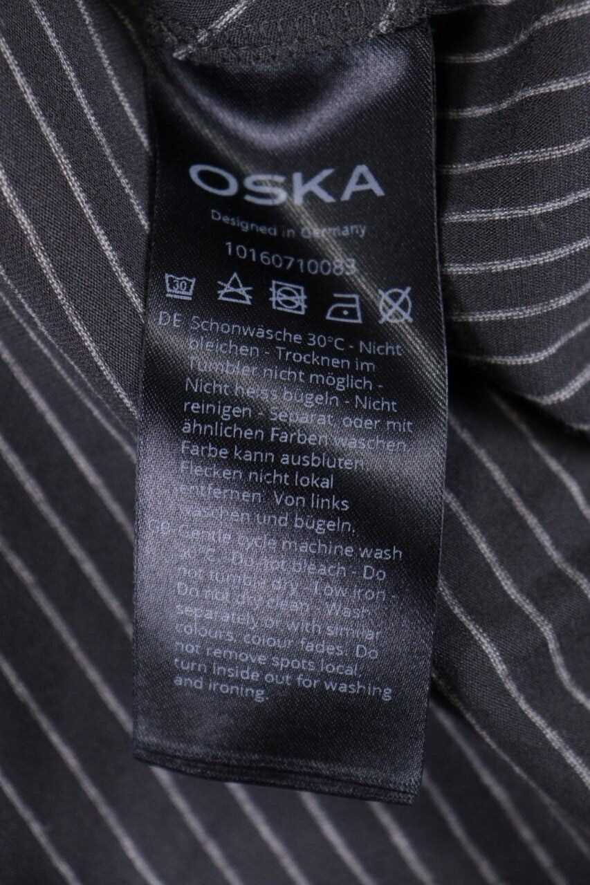 Oska Brown Striped Relaxed Lagenlook Tunic Dress – Size 2