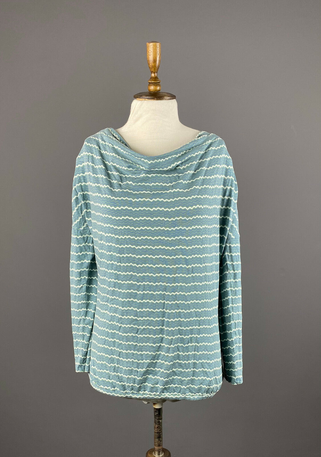 Deerberg by OSKA Blue Stripe Boat Neck Pullover Sweater – Size M