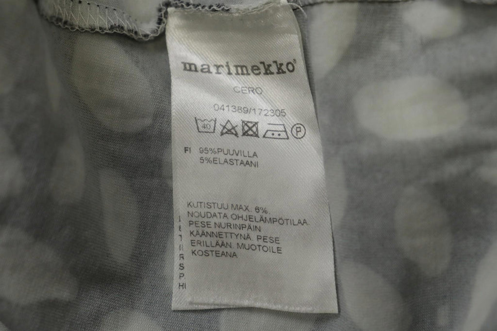 MARIMEKKO CERO White & Black Polka Dot Round Neck Long Sleeve Blouse Top – Size M