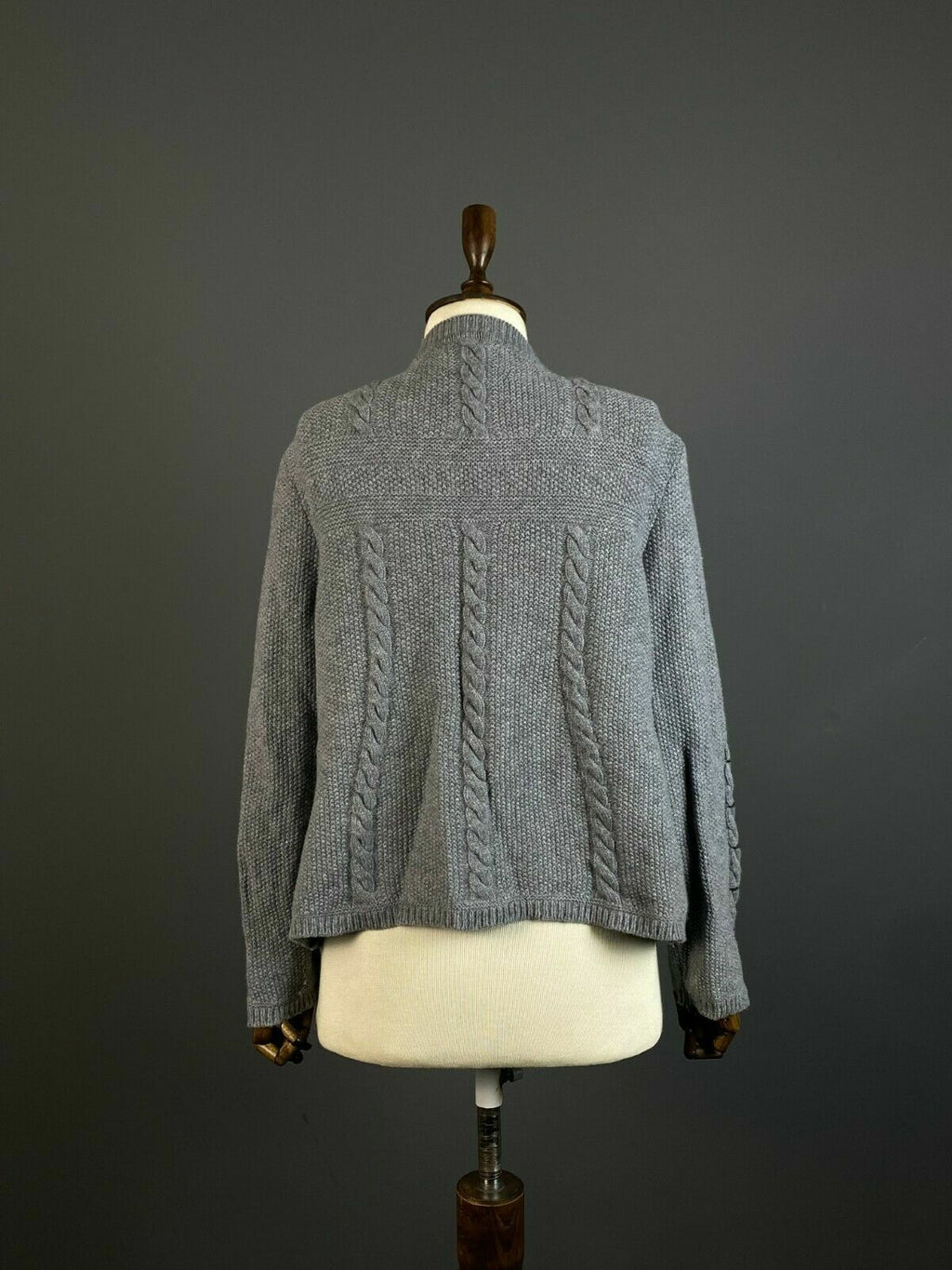 Giesswein Austria Grey Wool Knit Cardigan Jacket – Women's 44 / GB 30 / USA 14