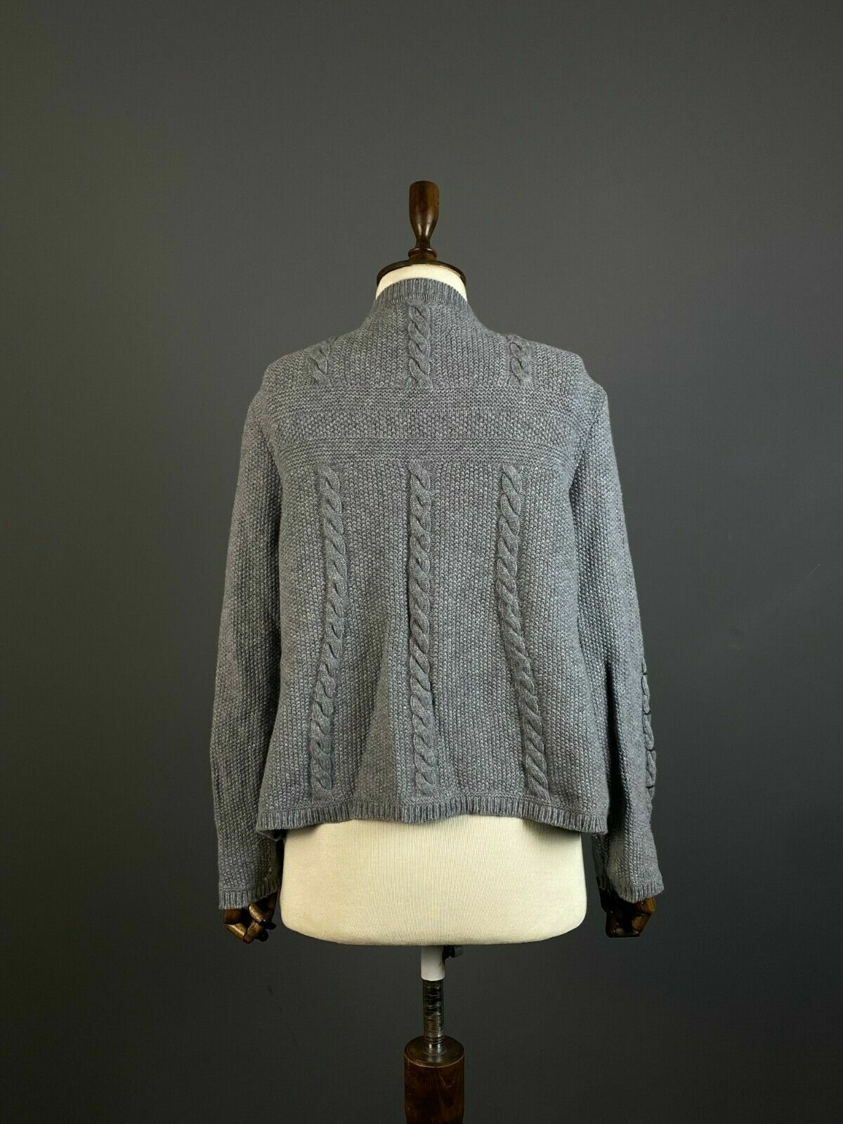 Giesswein Austria Grey Wool Knit Cardigan Jacket – Women's 44 / GB 30 / USA 14
