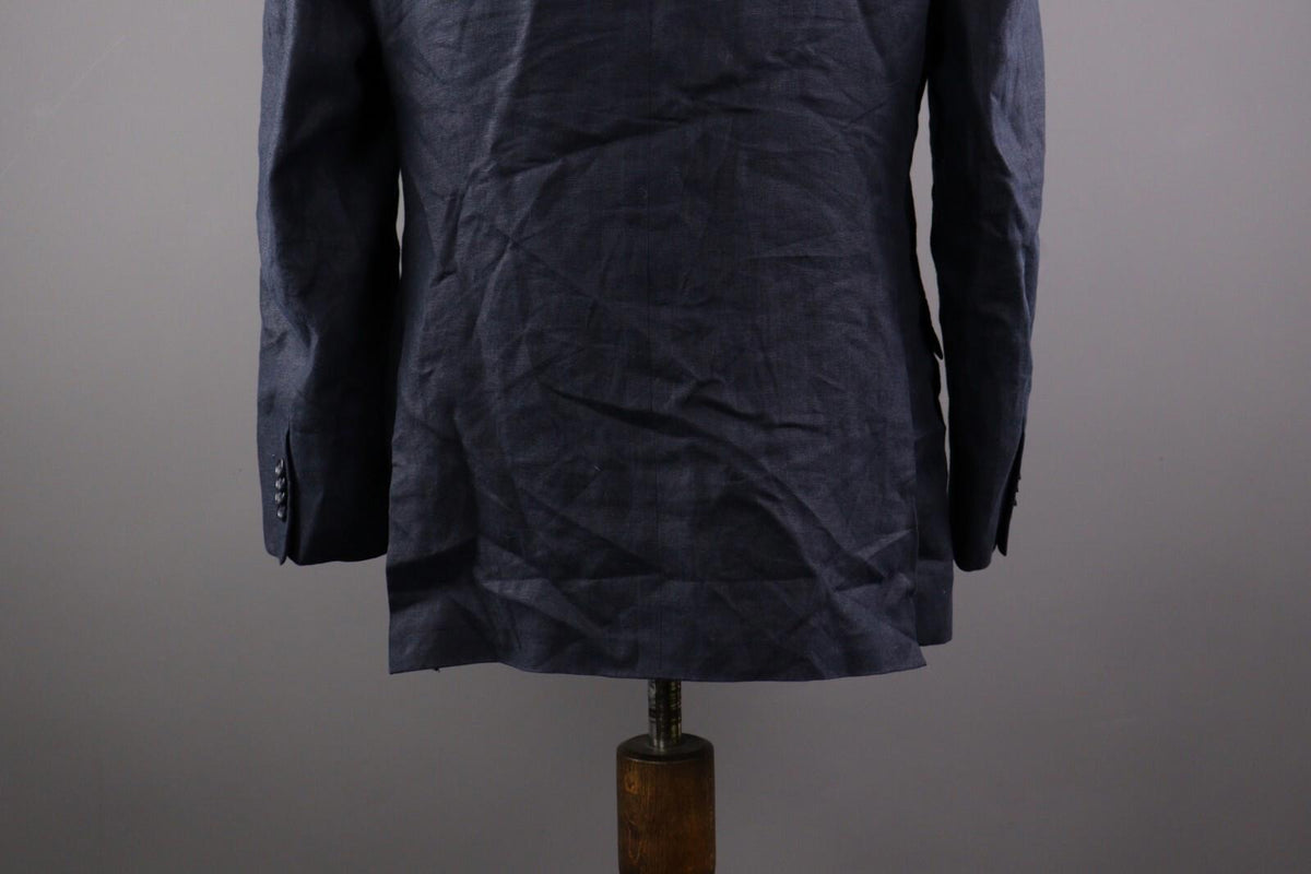 BOGGI MILANO Blue Linen Lighweight 3 Button Blazer Jacket – Size 52