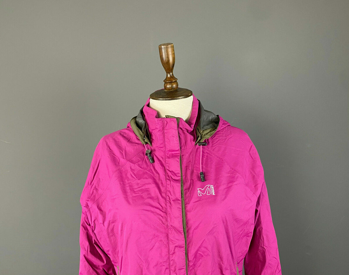 Millet Dry Edge Pink Nylon Hooded Windbreaker Jacket M US 10 UK 12 EU 40-42