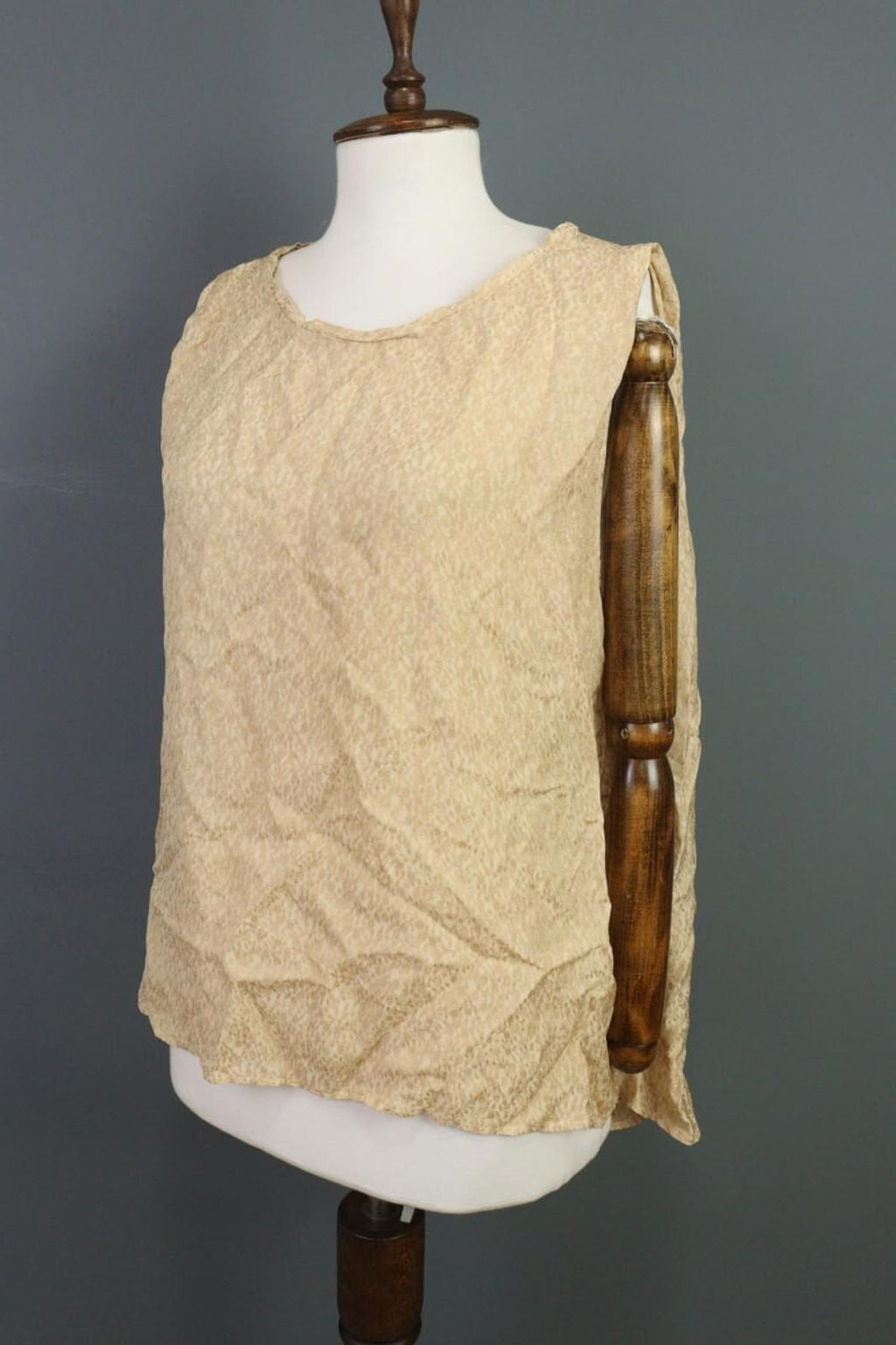 BARENA VENEZIA Beige Sleeveless Blouse Tunic Shirt – Size L