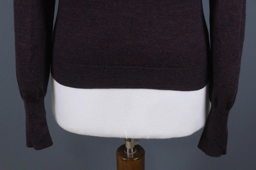 VTG ISABEL MARANT ETOILE Purple Tight Knit Wool Button Front Knit Sweater – Size 2
