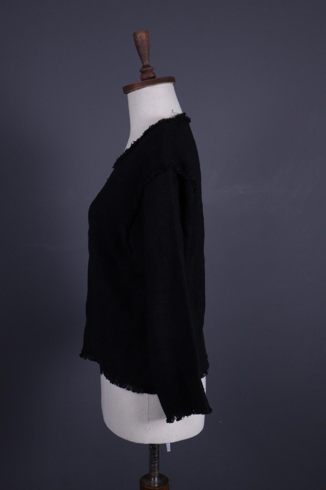ISABEL MARANT Black Wool Knit Lagenllok Sweater – Size 38 Small