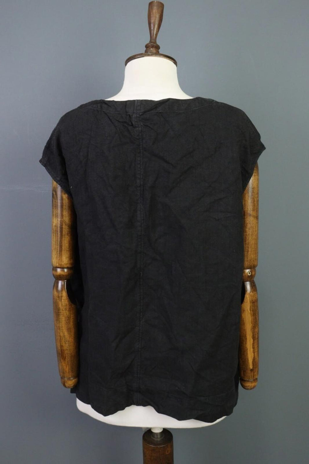 OSKA Regular Gray Lagenlook Linen Sleeveless Tunic Top Shirt – Size 4