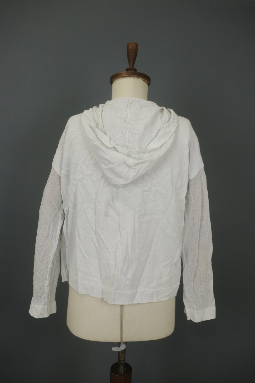 Annette Görtz White Cotton Long Sleeve Regular Fit Full Zip Hoodie – Size M
