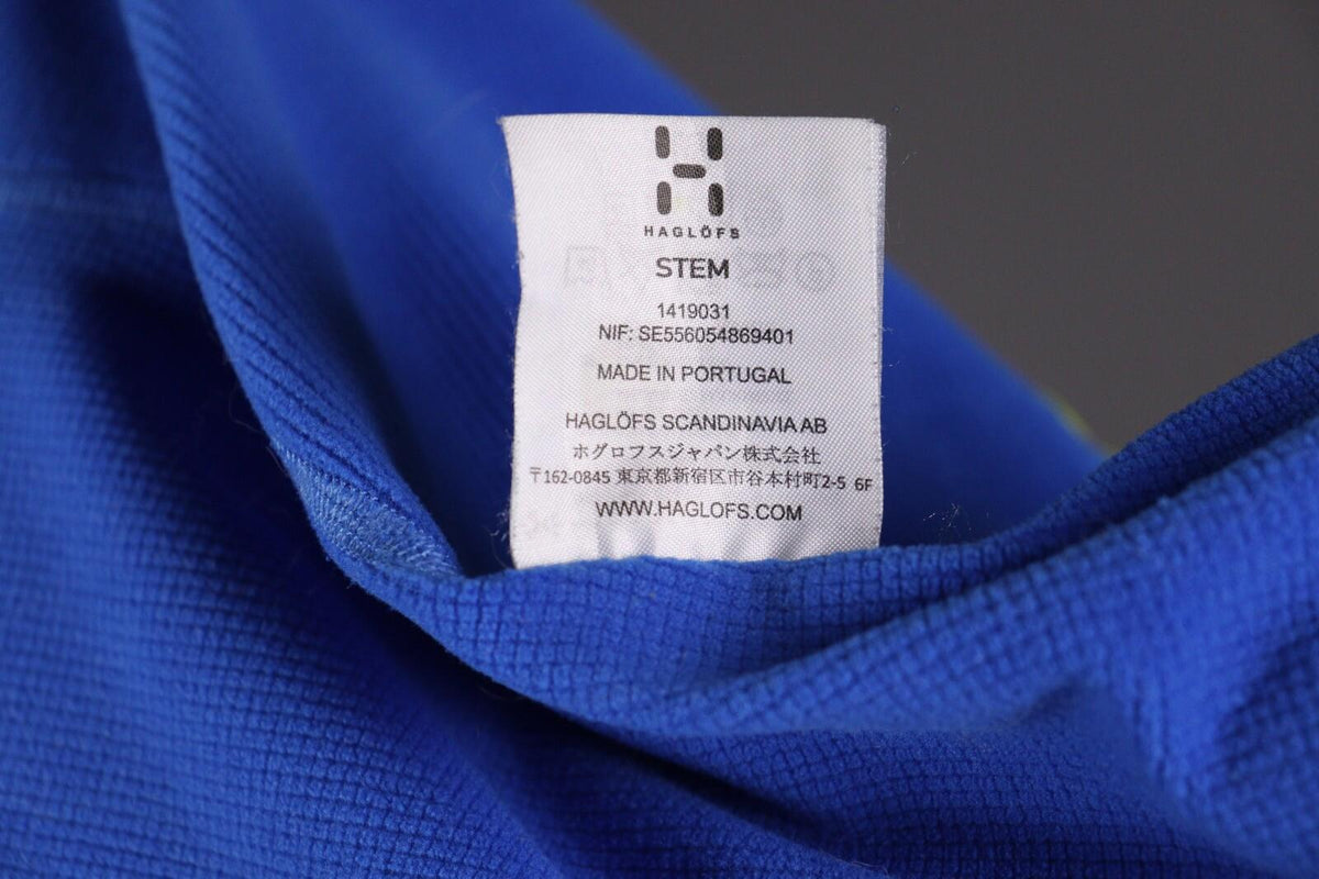 HAGLOFS Stem Full Zip Blue Fleece Hiking Sweater – Size M