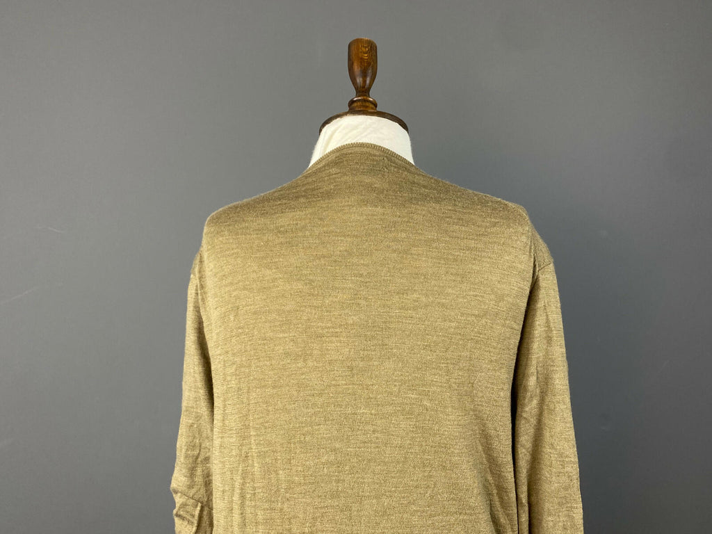POLO RALPH LAUREN Brown Slim Fit Merino Wool Long Sleeve Sweater – Women's L