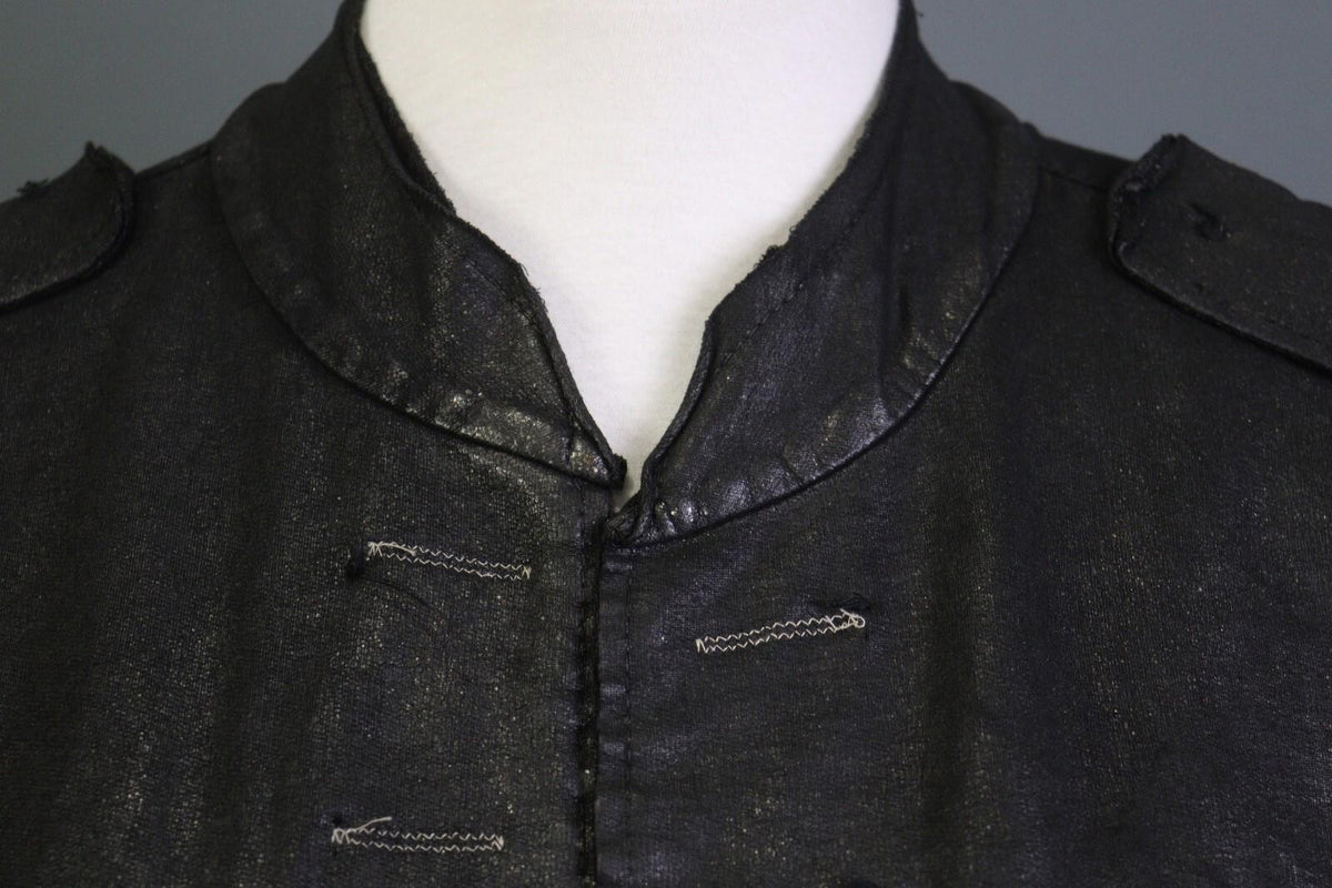 RUNDHOLZ Black Long Sleeve Pockets Ladies Military-Inspired Long Jacket
