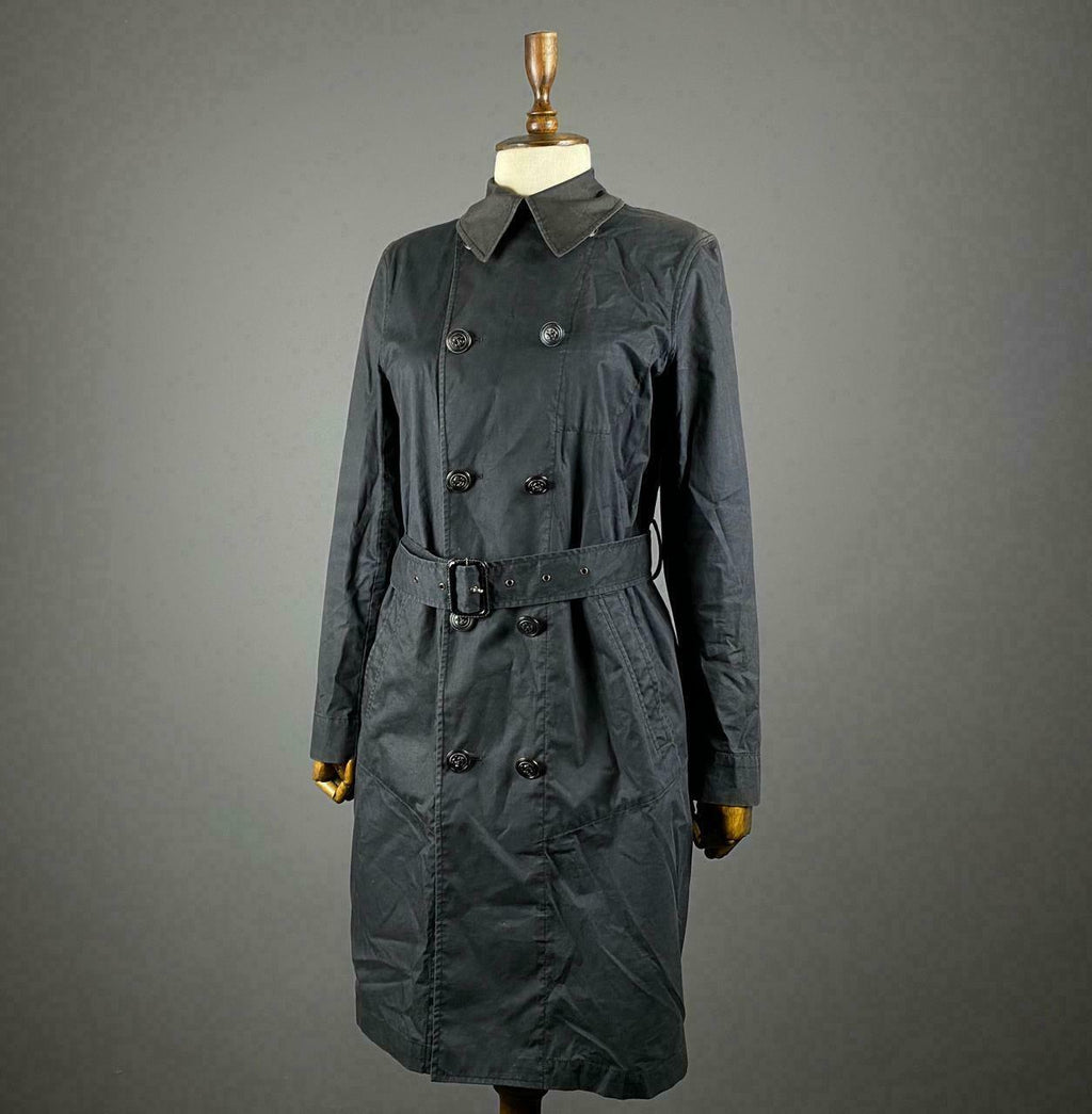Ralph Lauren Black Belted Double Breasted Coat Jacket – Women's 6