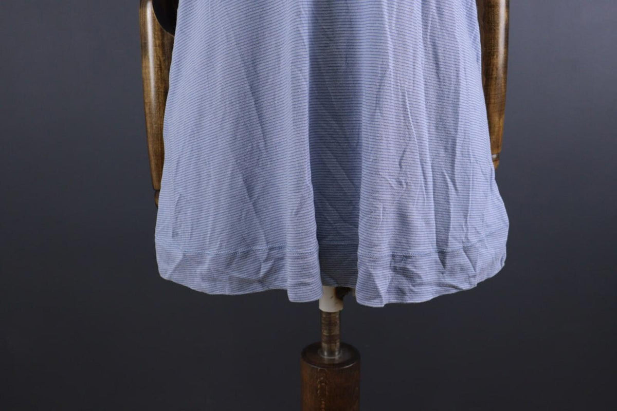 GUDRUN SJODEN Blue Short Sleeve Lightweight Lagenlook Relaxed Tunic Top – Size M – Used