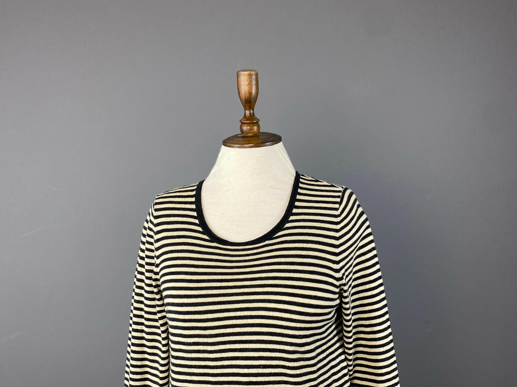GUDRUN SJODEN Striped Wool Long Sleeve Top Tunic – Size S