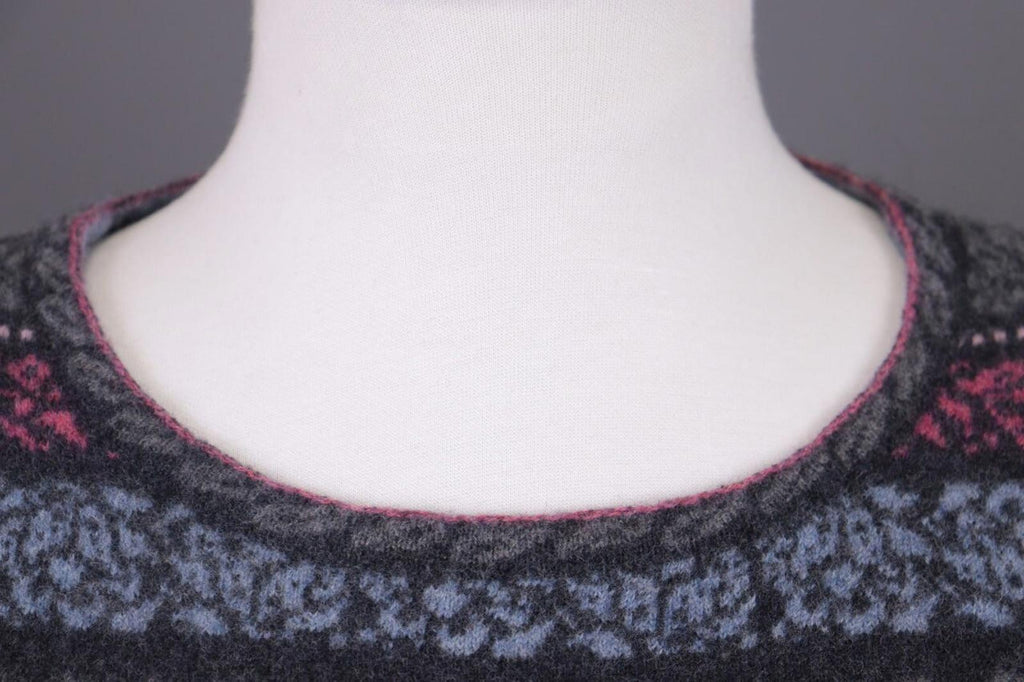 IVKO Multicolor Floral Jacquard Wool Knit Jumper Sweater – Size M / 38