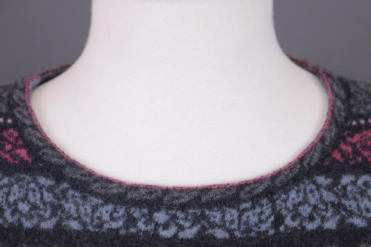 IVKO Multicolor Floral Jacquard Wool Knit Jumper Sweater – Size M / 38