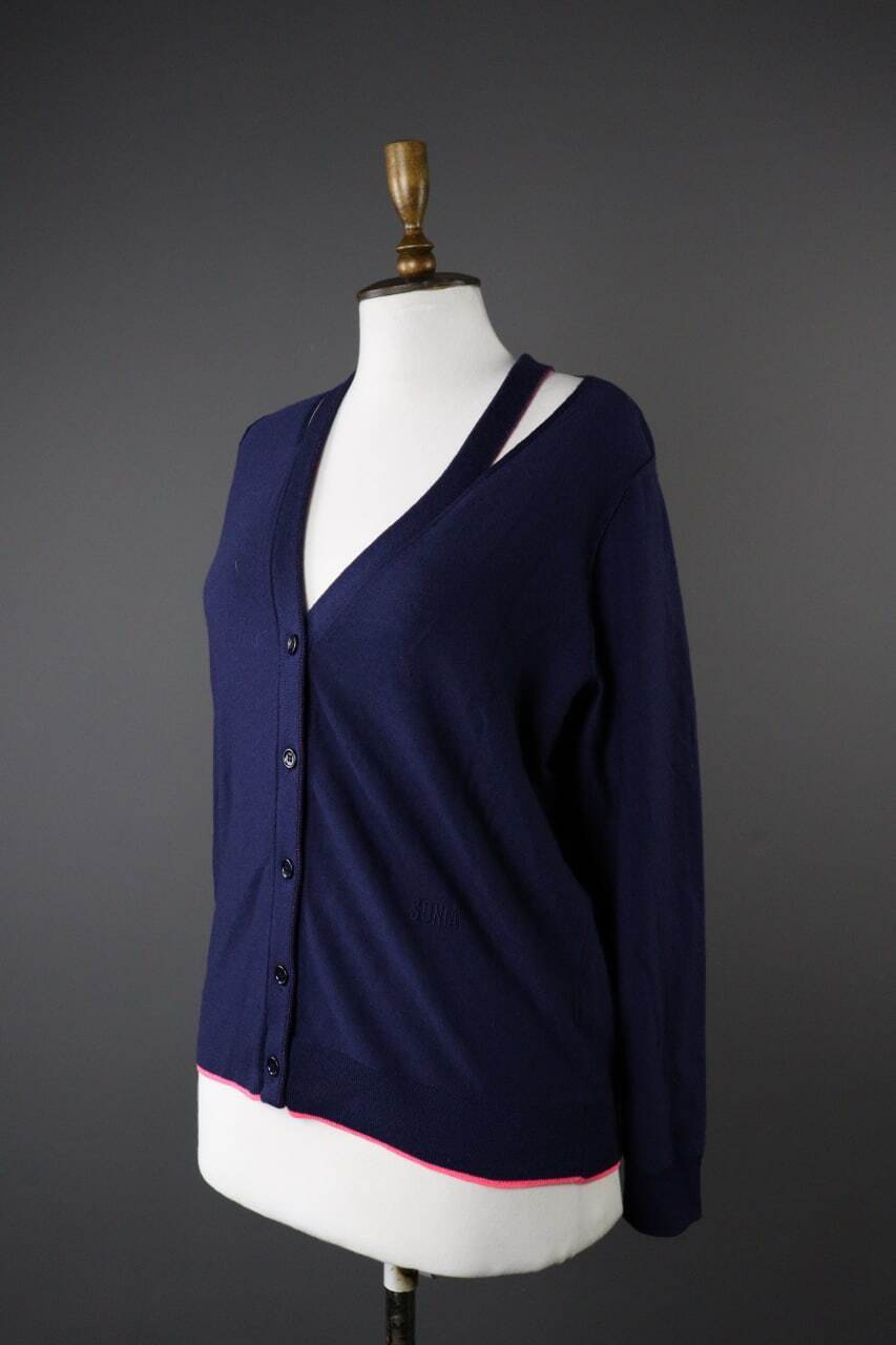 Sonia by Sonia Rykel Wool Designer Casual Cardigan Sweater – Women's L