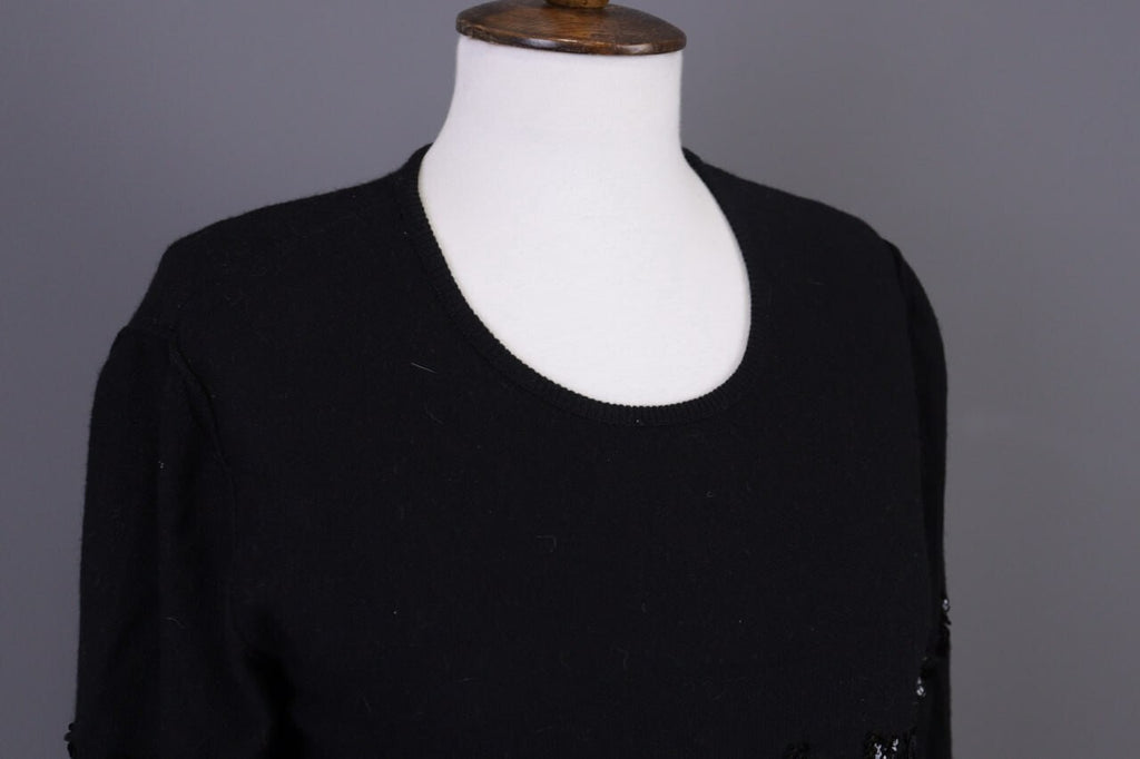 Sonia by Sonia Rykiel Black Wool Angora Knit Sweater 40 / M