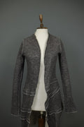 RUNDHOLZ BLACK LABEL Gray Cotton Long Sleeve Open Front Cardigan Sweater – Size 0S