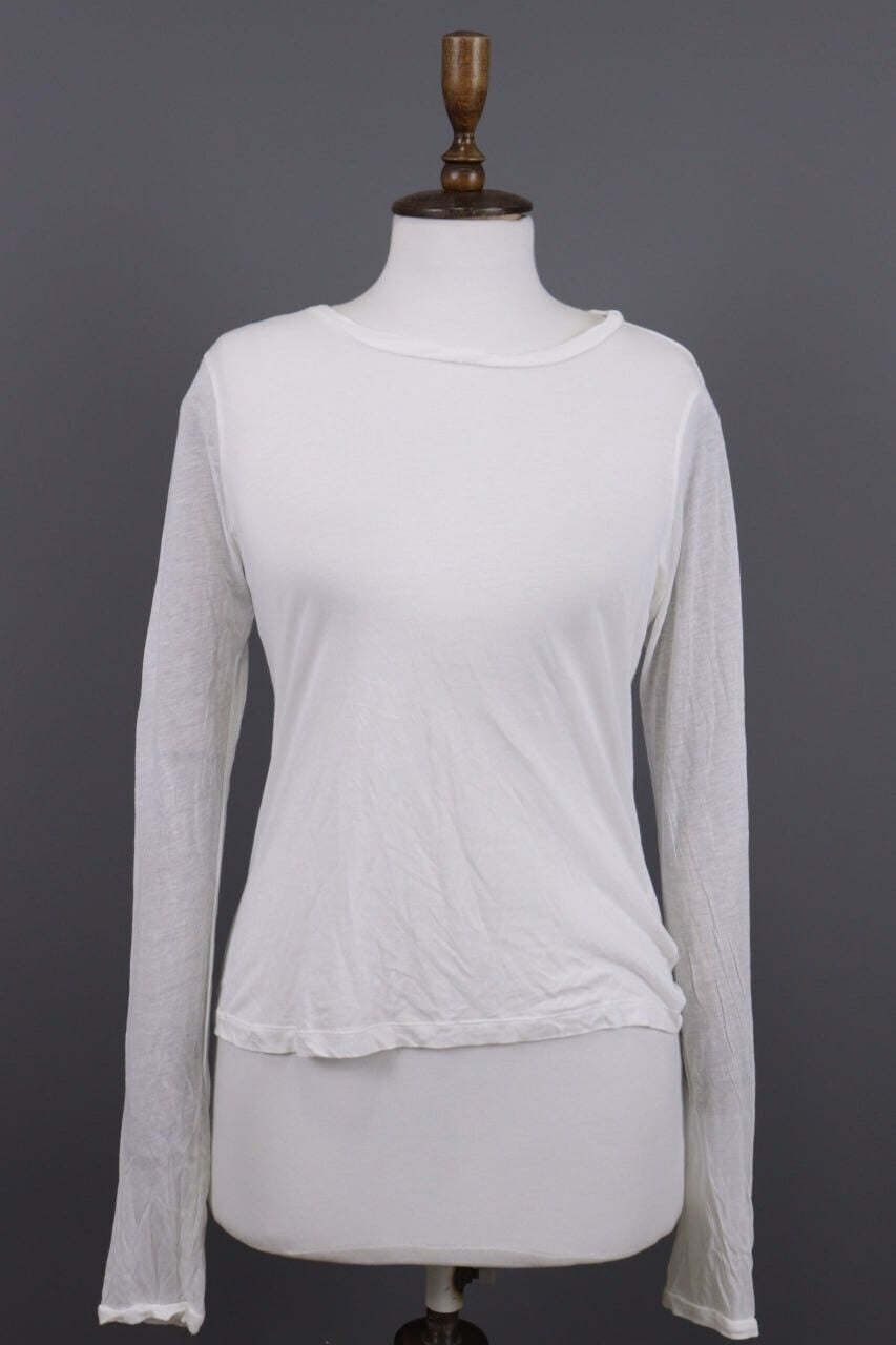 Me+Em White Relaxed Summer Mesh Top Blouse Sweater – Size UK 10 / US 6