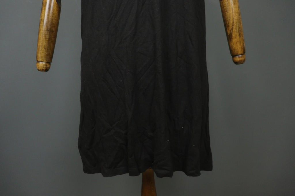 GUDRUN SJODEN Black Lyocell Patch Pocket Round Neck Pullover Shift Dress – Size M