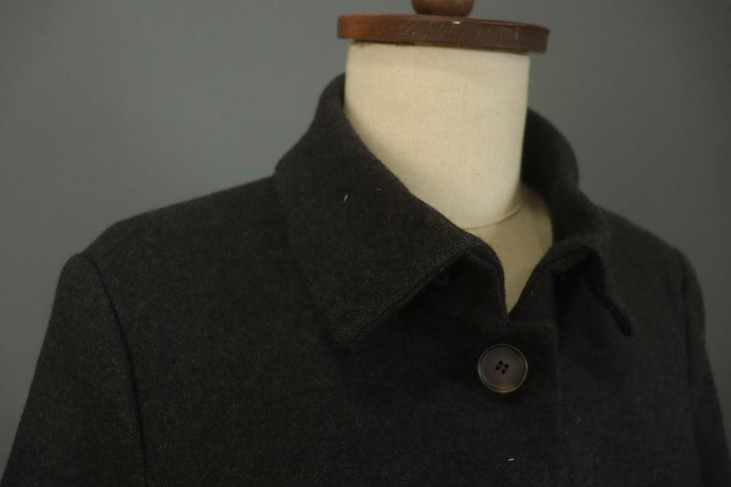 Marccain Black Wool Collared Long Sleeve Button Front Blazer Jacket – Size 5