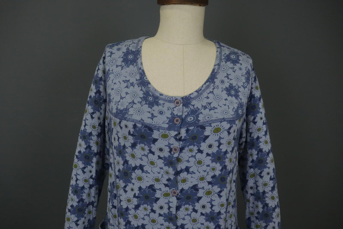 GUDRUN SJODEN Multi Floral Long Sleeve Round Neck Button Front Cardigan – Size M