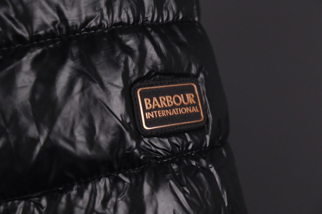 BARBOUR INTERNATIONAL Marleigh Quilt Jacket Belted Hooded Faux Fur – Size 34