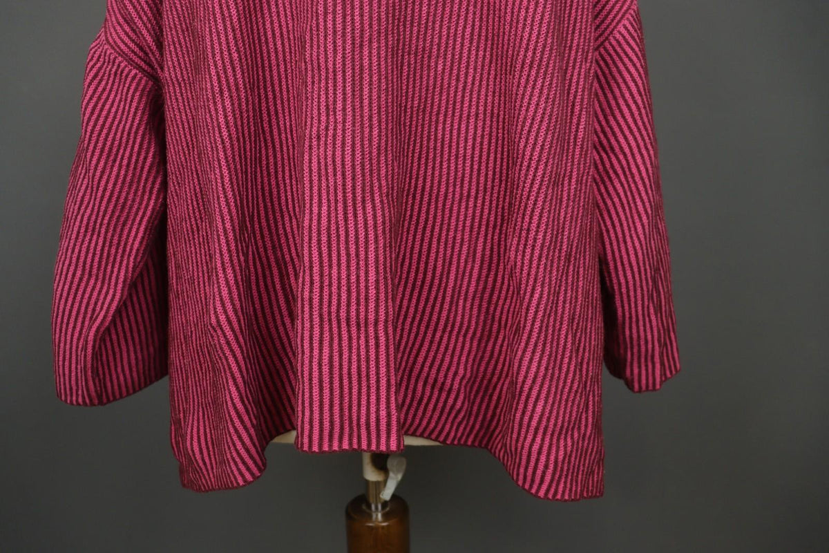 GUDRUN SJODEN Pink 100% Cotton Knit Long Sleeve Round Neck Sweater – Size L/XL