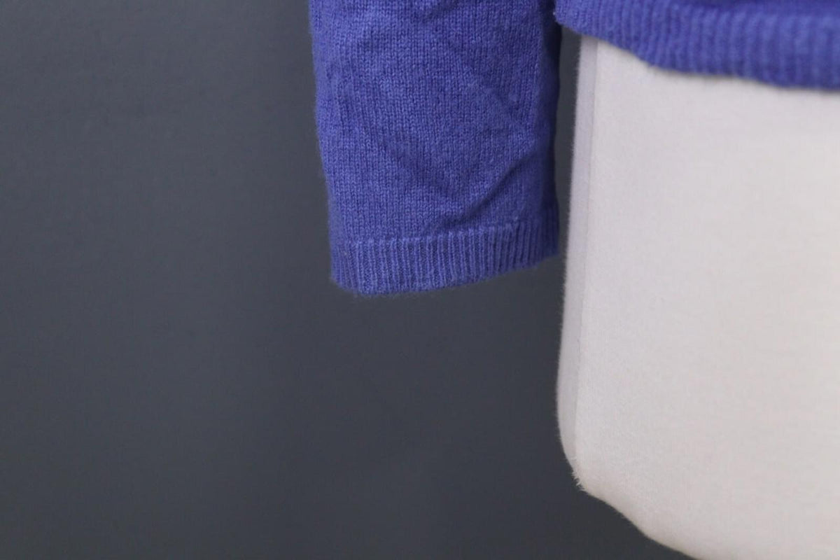 GUDRUN SJODEN Blue Cashmere Knit Cardigan Sweater – Size M