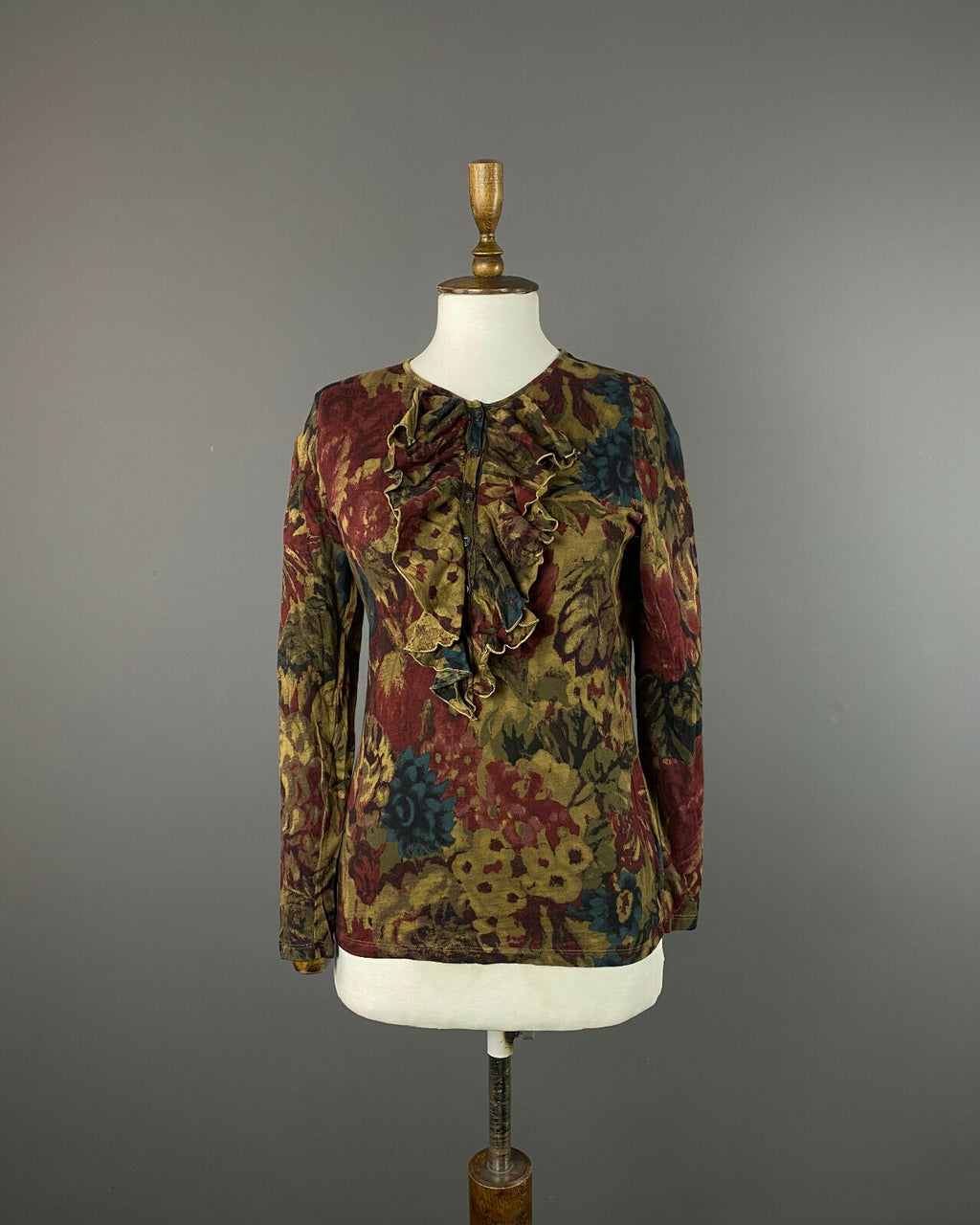 Lauren Ralph Lauren Multicolor Floral Button Long Sleeve Sweater – Women's M