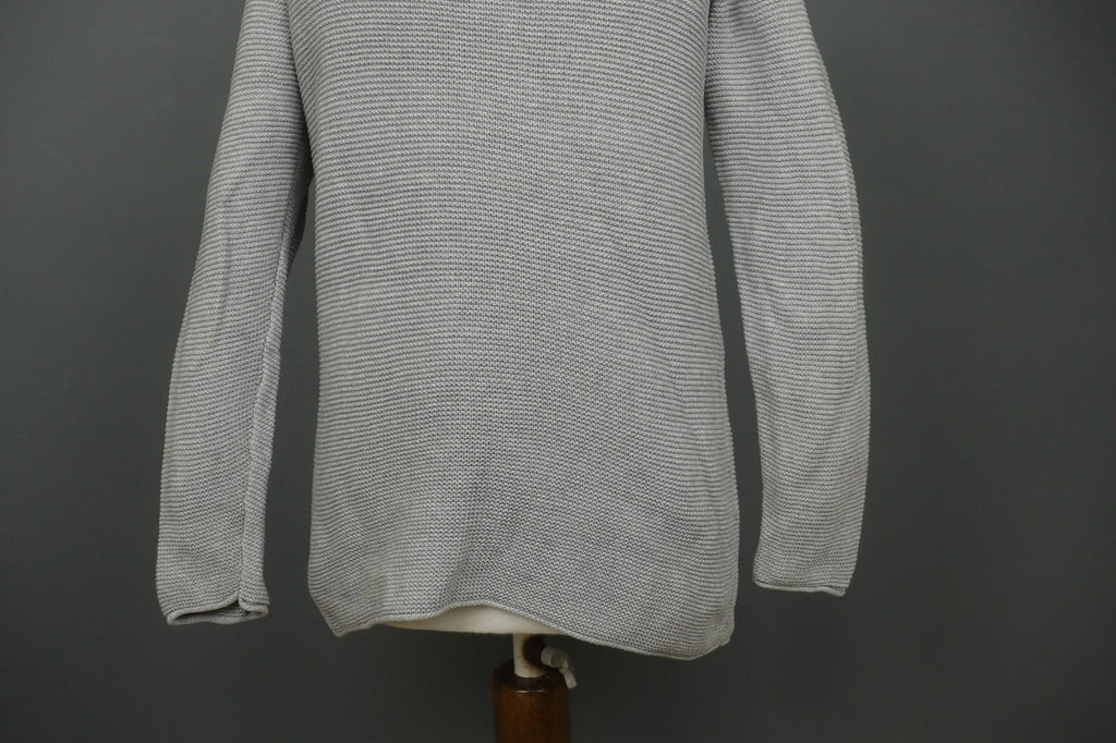 GUDRUN SJODEN Gray 100% Cotton Long Sleeve Round Neck Pullover Sweater – Size S