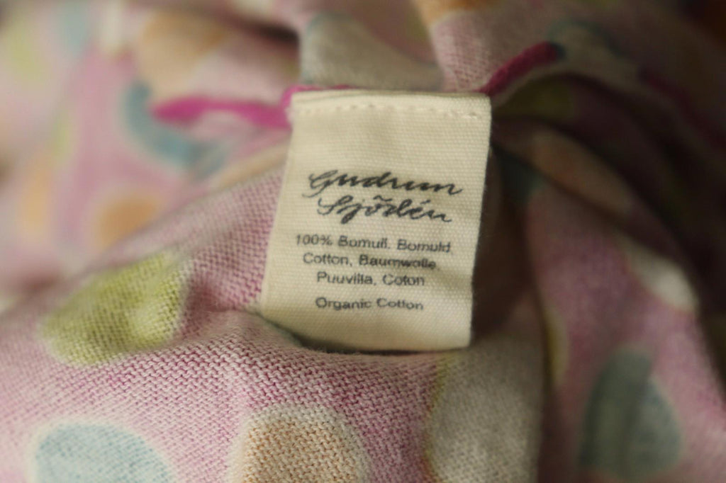 GUDRUN SJÖDEN Multi Polka Dot Long Sleeve Button Front Cardigan Sweater – Size M