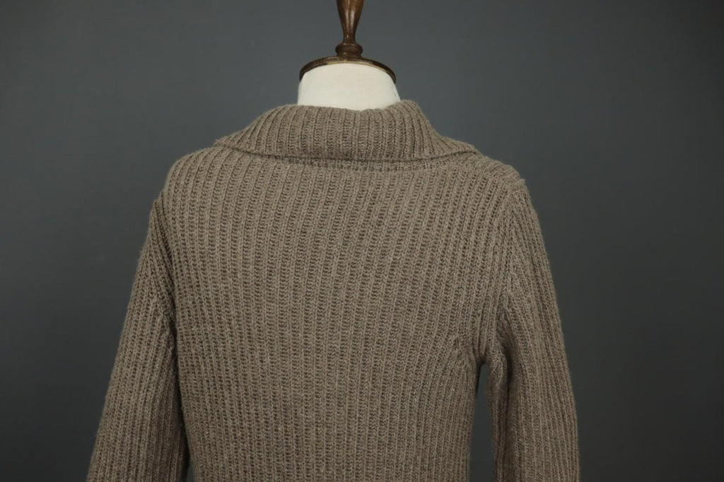 BLUMARINE Brown Knitted Collared Long Sleeve Button Front Cardigan Sweater M/L