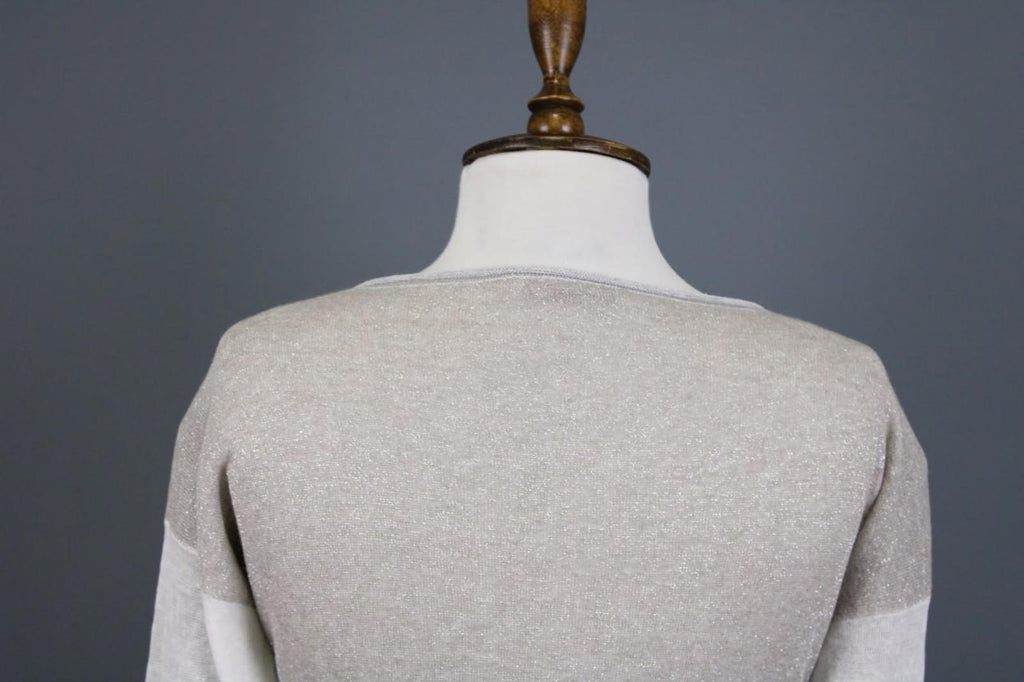 FABIANA FILIPPI Multicolor Crew Neck Long Sleeve Pullover knit Top – Size S/M