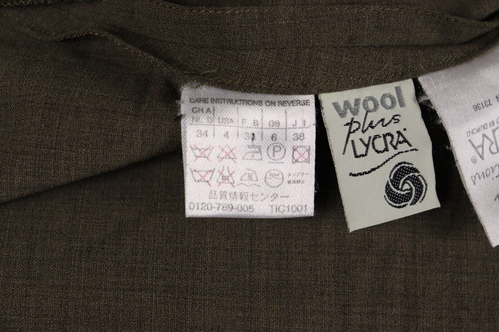 Max Mara Wool Plus Lycra Brown Zip Lightweight Jacket – Size USA 4 GB 8