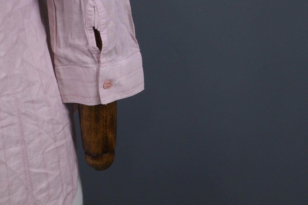BURBERRY BRIT Pink Lightweight 3/4 Sleeve Stretch Button Down Shirt – Size XS