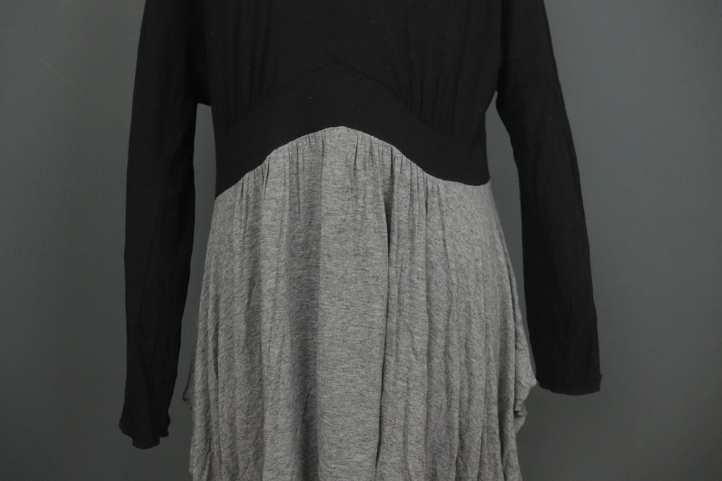 MARIMEKKO RITVA FALLA Black Gray Viscose Knitted Casual Long Sleeve Dress M/L