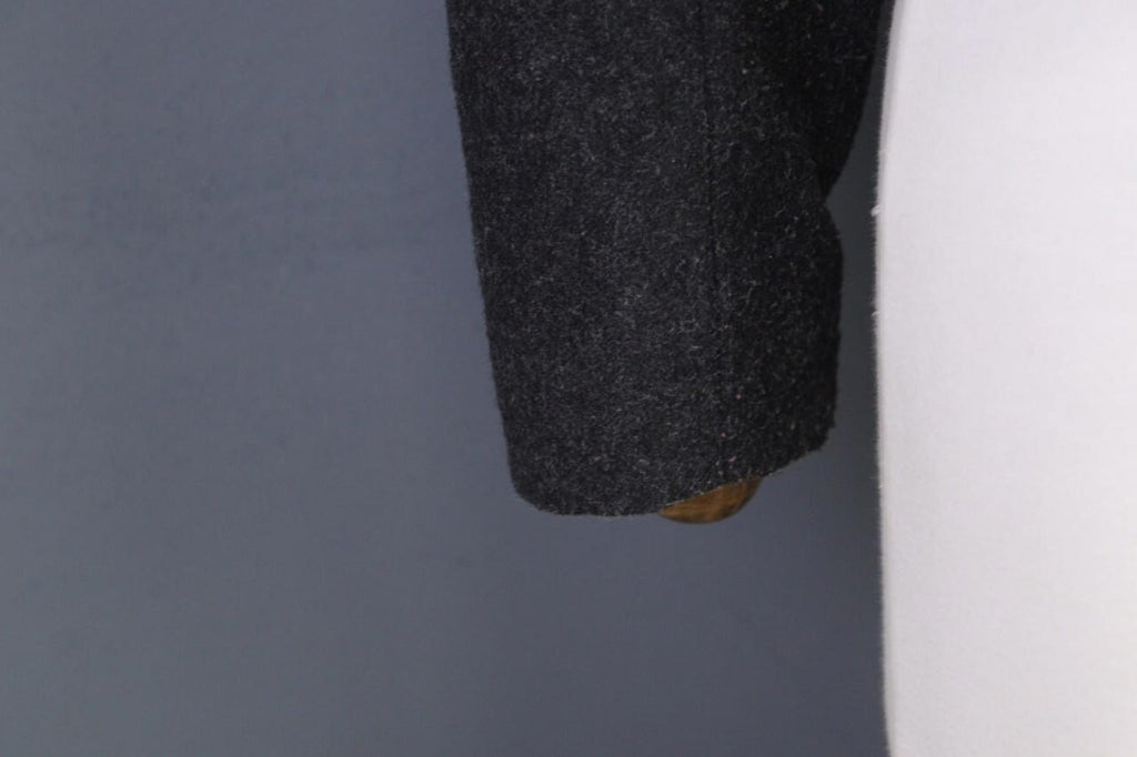 KENZO JUNGLE Gray One Button Knit Cropped Blazer Jacket