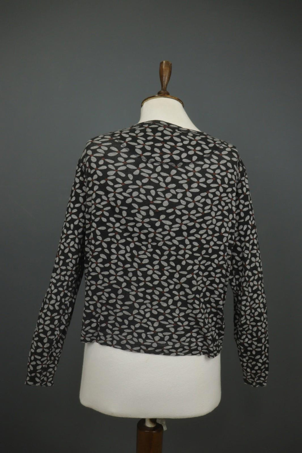 GUDRUN SJODEN Multi Floral Modal Long Sleeve Round Neck Button Front Top – Size M