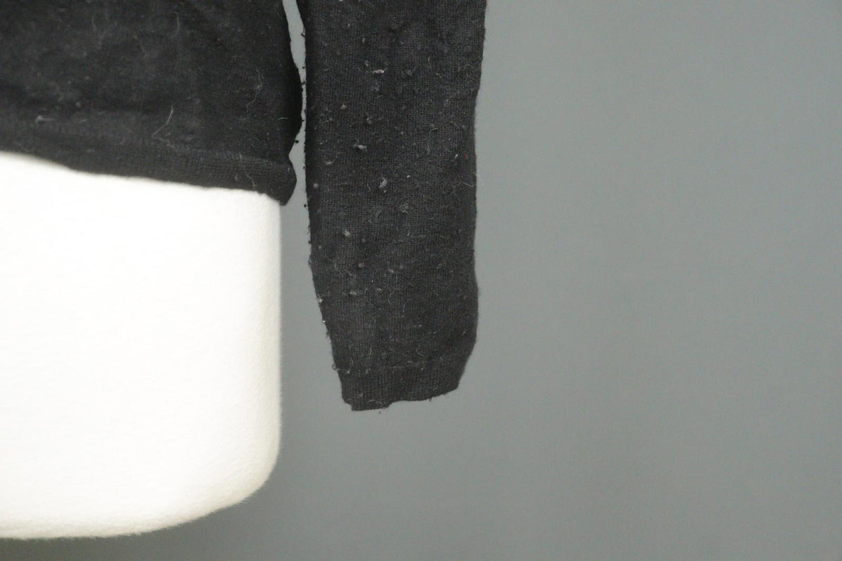 GUDRUN SJODEN Black 100% Wool Long Sleeve Button Front Cardigan Sweater – Size L