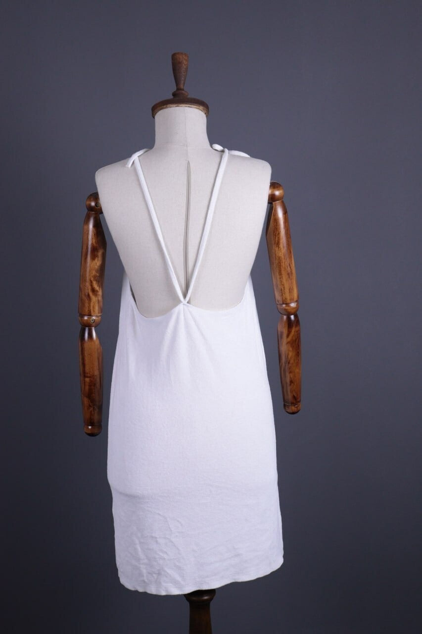 A.P.C White Spaghetti Strap Sundress Mini Dress – Size S