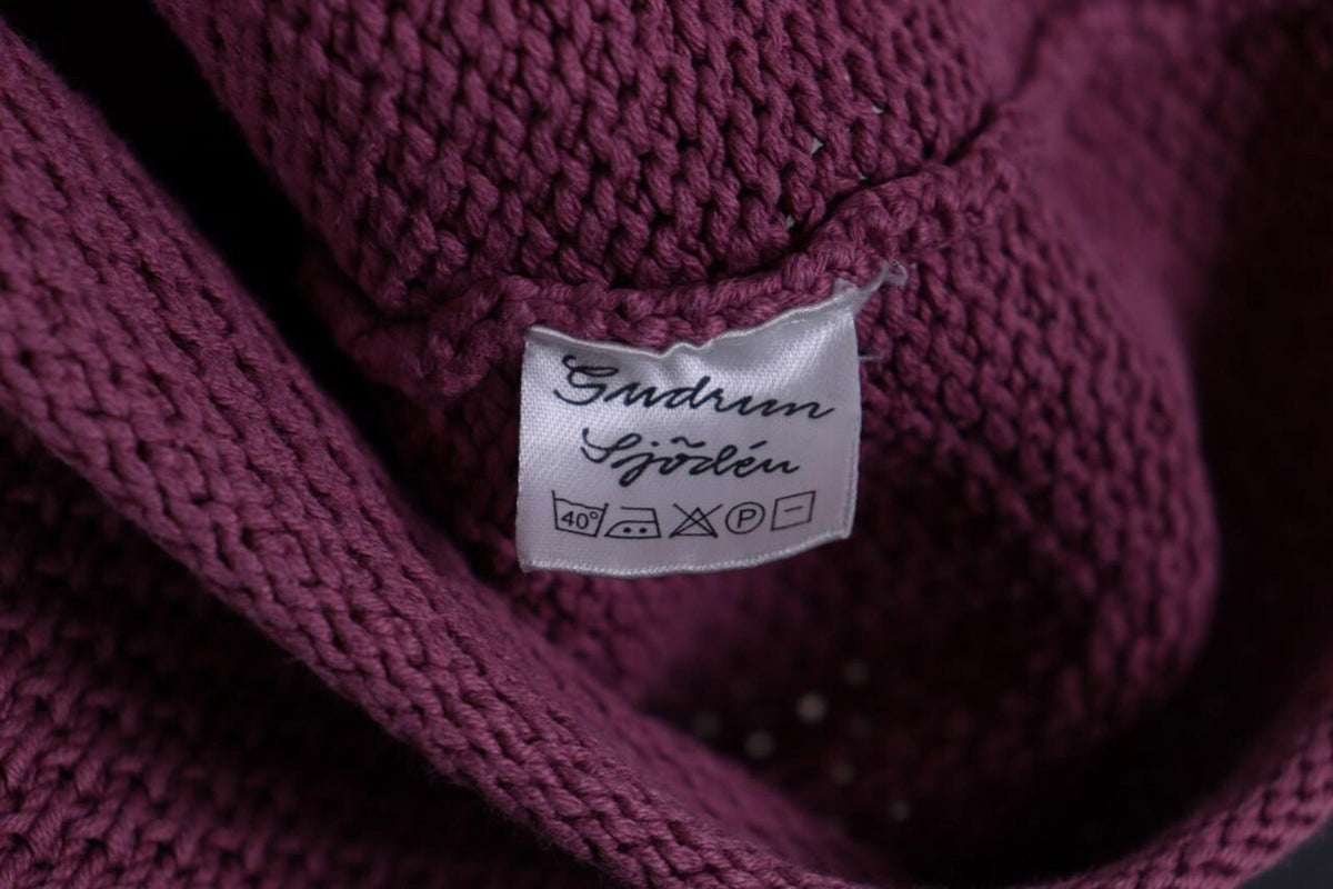 GUDRUN SJODEN Pink Cotton Chunky Knit Oversized Sweater – Size M