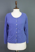GUDRUN SJODEN Blue Cashmere Knit Cardigan Sweater – Size M